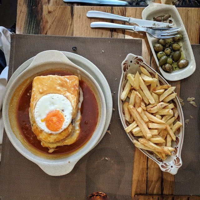 Francesinha at Brasao Aliados in Porto