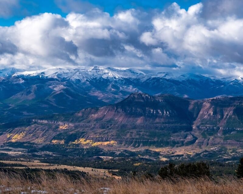 Scenic mountain view from Bear's Tooth Highway outside of Yellowstone