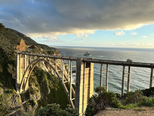 Bixby Bridge in San Francisco on a cloudy day
