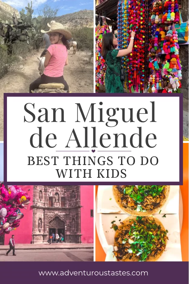 san miguel de allende best things to do with kids | horseback riding, shopping for crafts, pink church, tacos