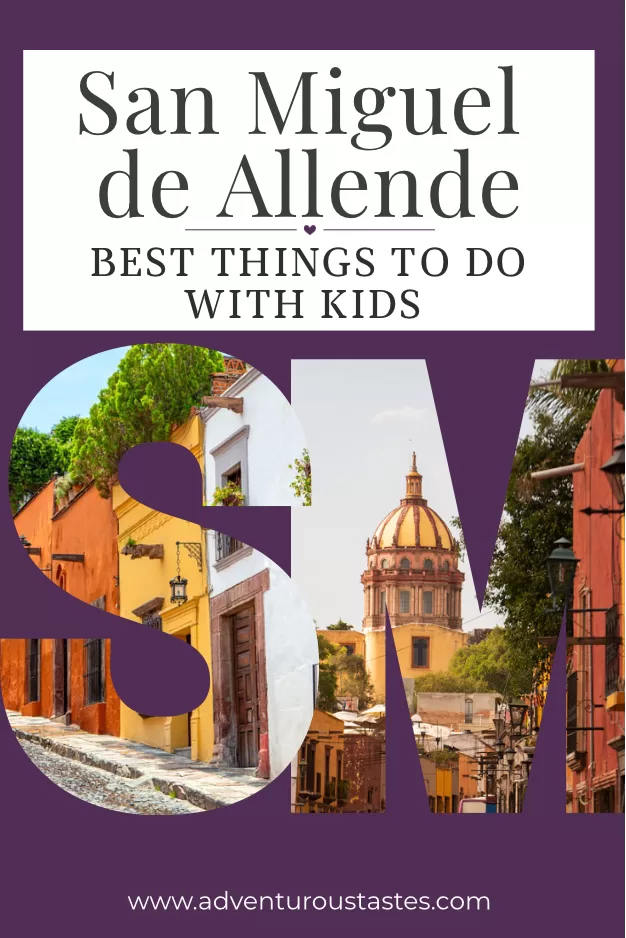 SM letter cut out with images of San MIguel de Allende within it