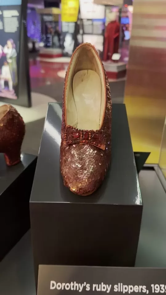 Dorothy's Ruby Red Slipper from the Wizard of Oz displayed at the American History Museum in Washington DC